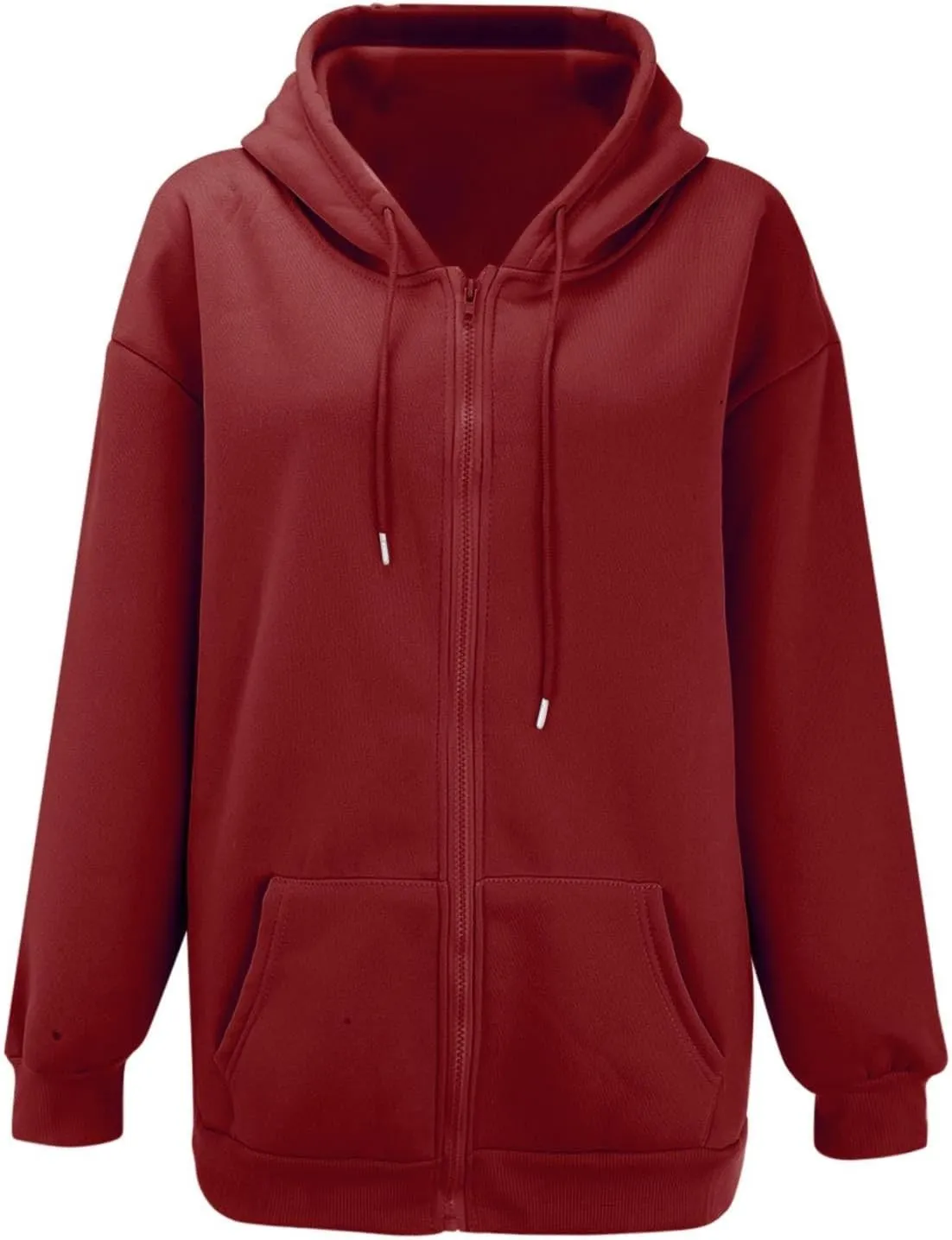 Zipper Hoodies for Women Trendy Long Sleeve Sweatshirts Fall Outfits Plus Size Hoodies Casual Winter Jackets Clothes